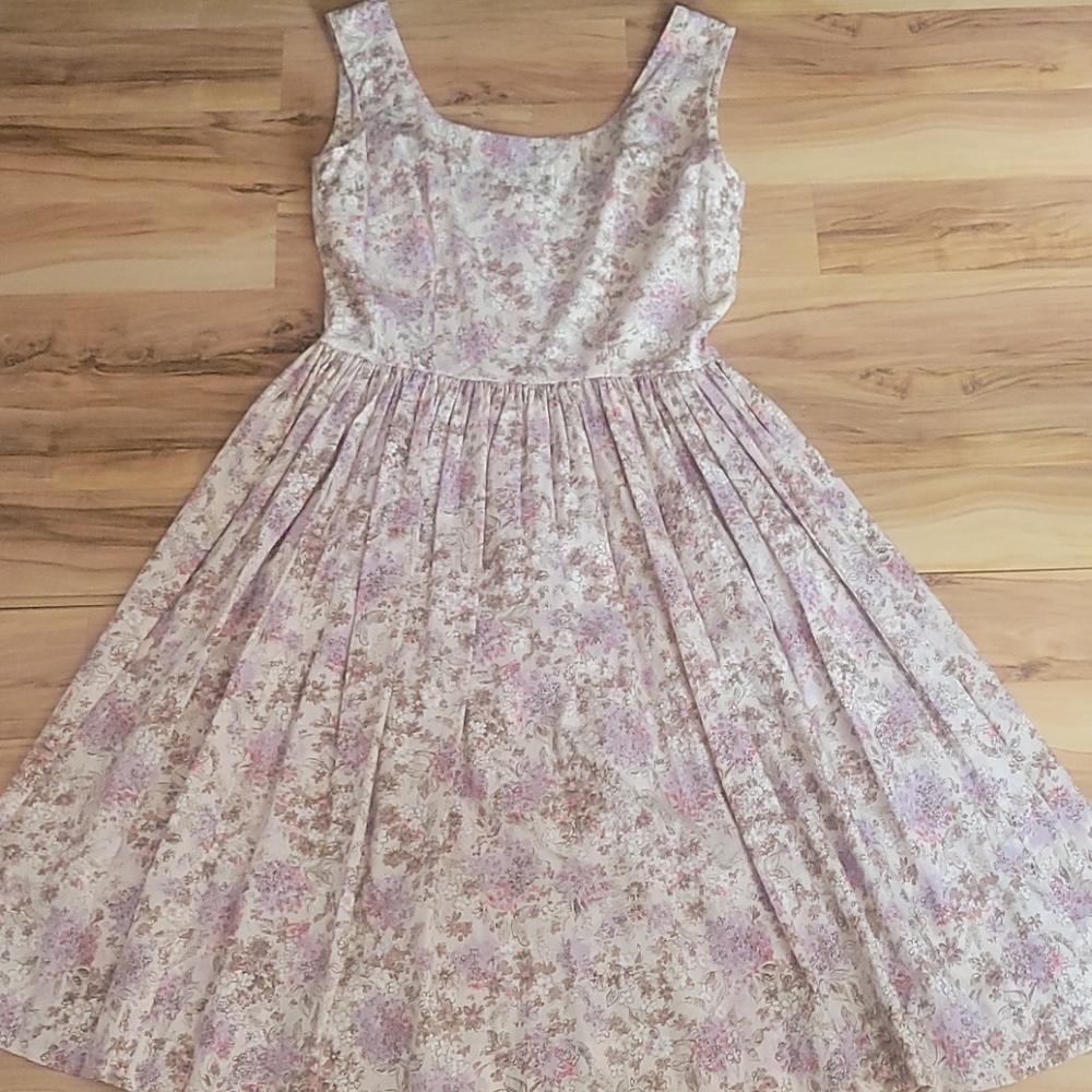 Vintage 50s Floral Day Dress Small - Picture 3 of 12